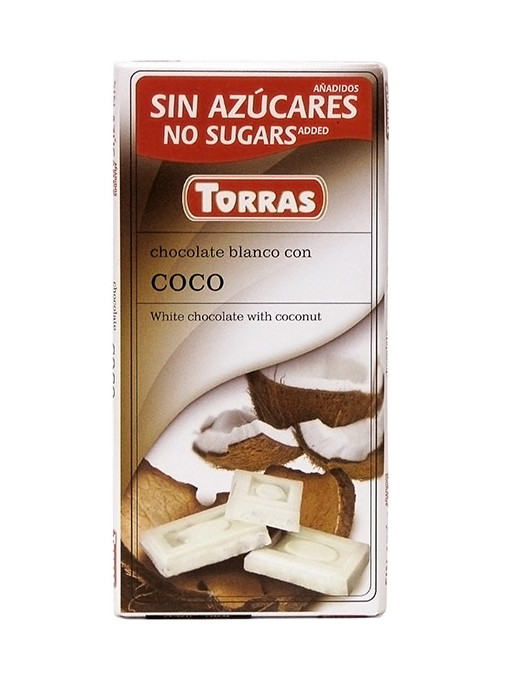 TORRAS BELA ČOKOLADA SA KOKOSOM, 75g