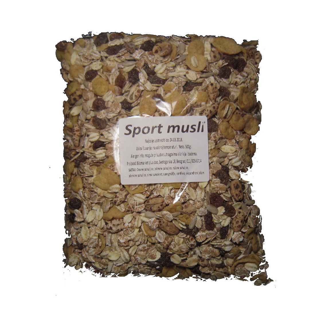 SPORT MUSLI, BIOMARKET, 500g