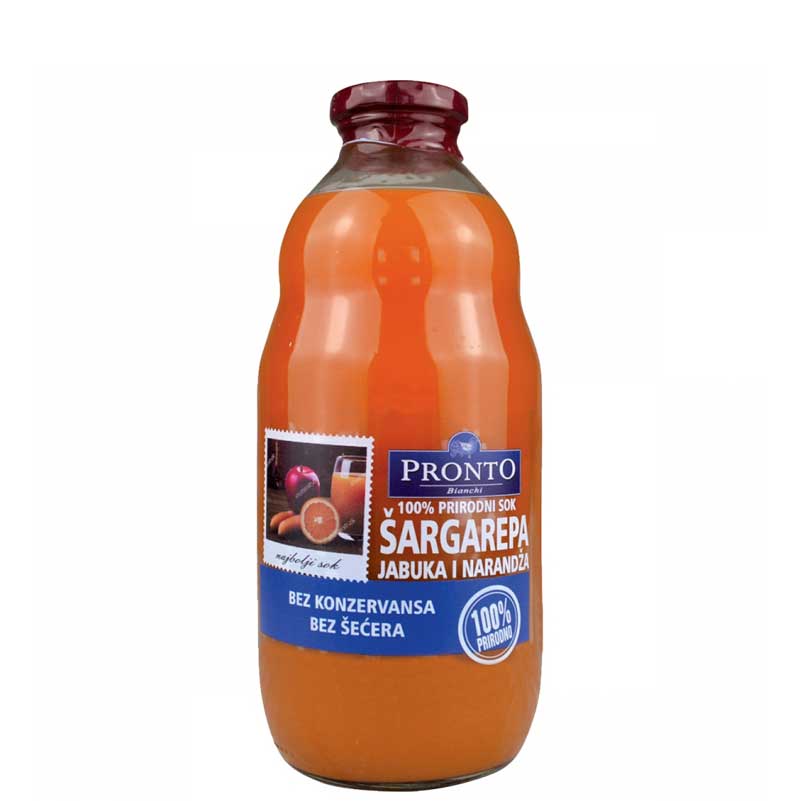 SOK ŠARGAREPA, JABUKA, NARANDŽA, PRONTO, 1l