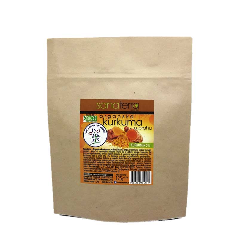 ORGANSKA KURKUMA U PRAHU, SANATERRA, 125g